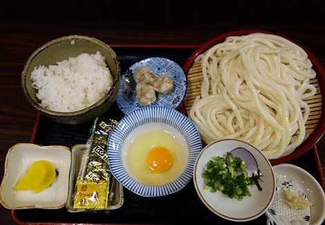 讃岐うどん きまい（神戸西元町）ざるうどん・卵かけご飯セット