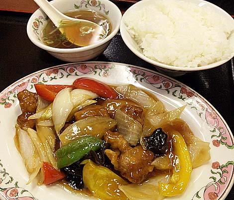 餃子の王将 焼飯定食＆酢豚定食(大阪守口)