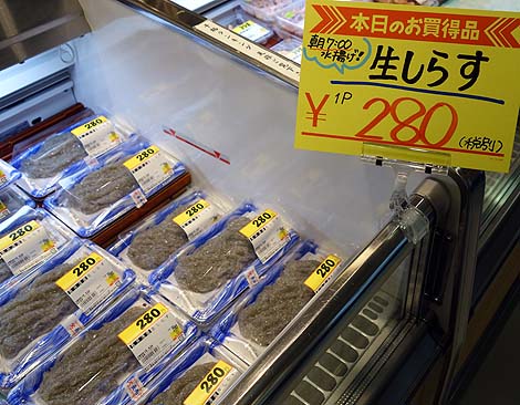 よこすかポートマーケット（神奈川横須賀）生かつお・生しらす・赤貝ひも/ご当地スーパーめぐり