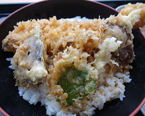 グルメブティックもんじゅ（北海道上ノ国）名物てっくい天丼ってどんな天ぷら？